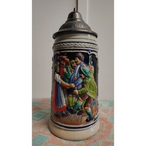 Vintage TheWalt Original 1894 Ein Frolich Herz Heilt Allen Schmerz Beer Stein
